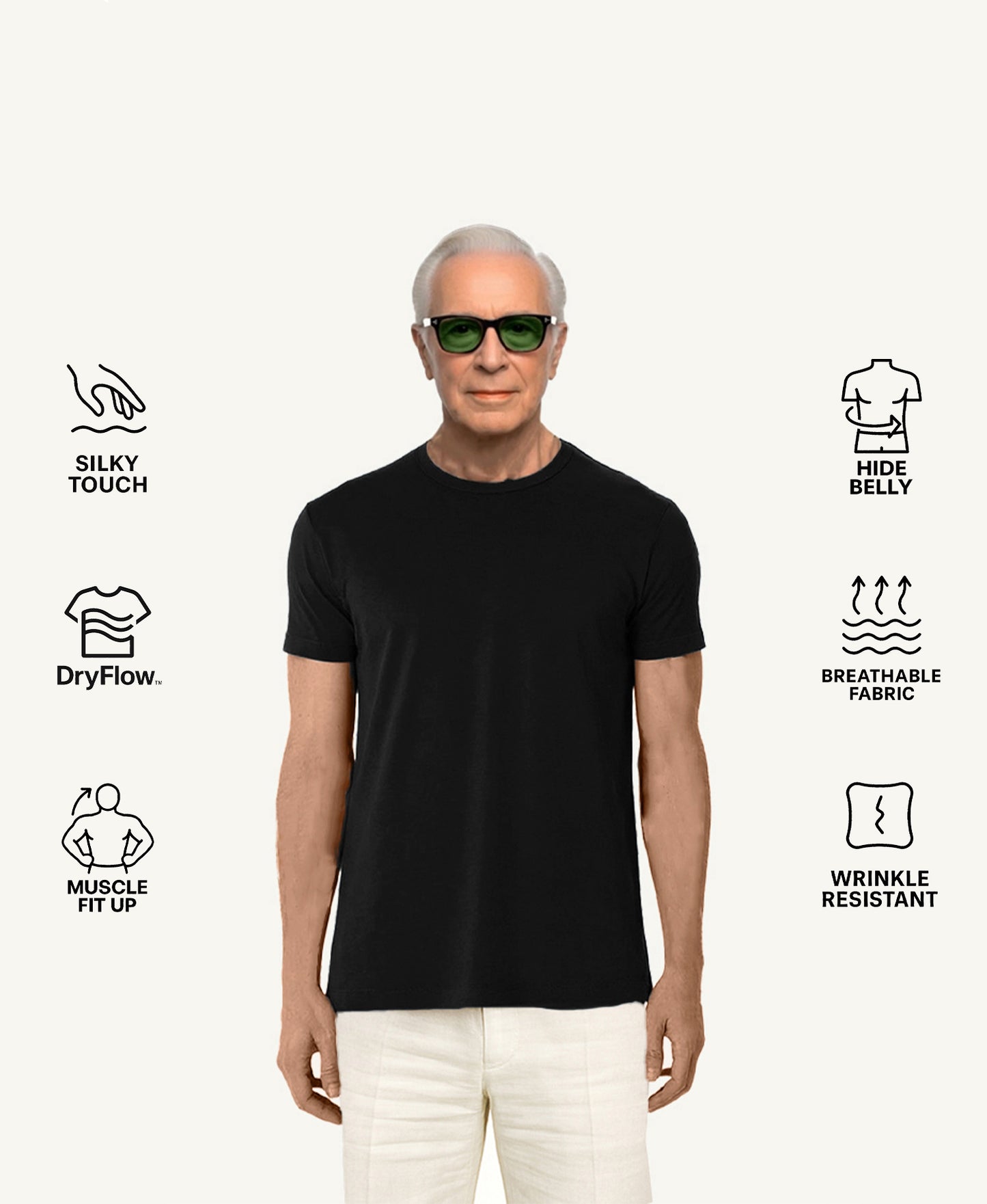 CLOUDFLEX 'SOLID BLACK' T-SHIRT