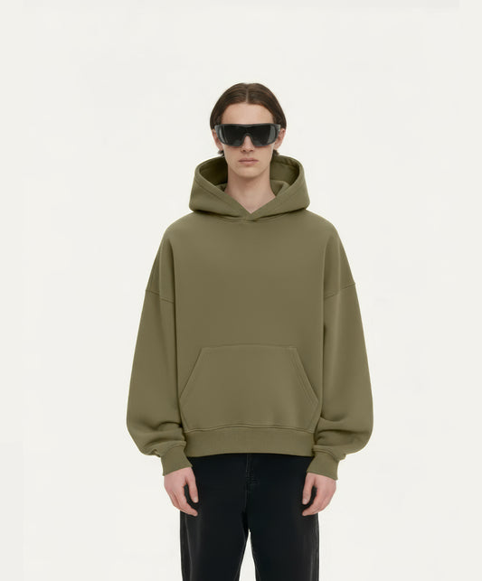 OVERSIZED ARMY OLIVE HOODIE