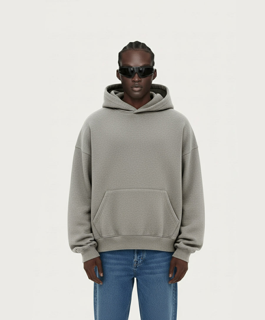 OVERSIZED ASH GRAY HOODIE