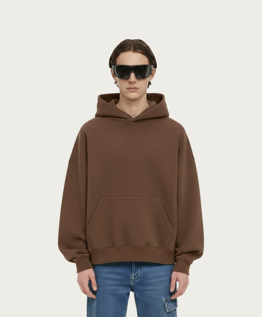 OVERSIZED MOCHA BROWN HOODIE