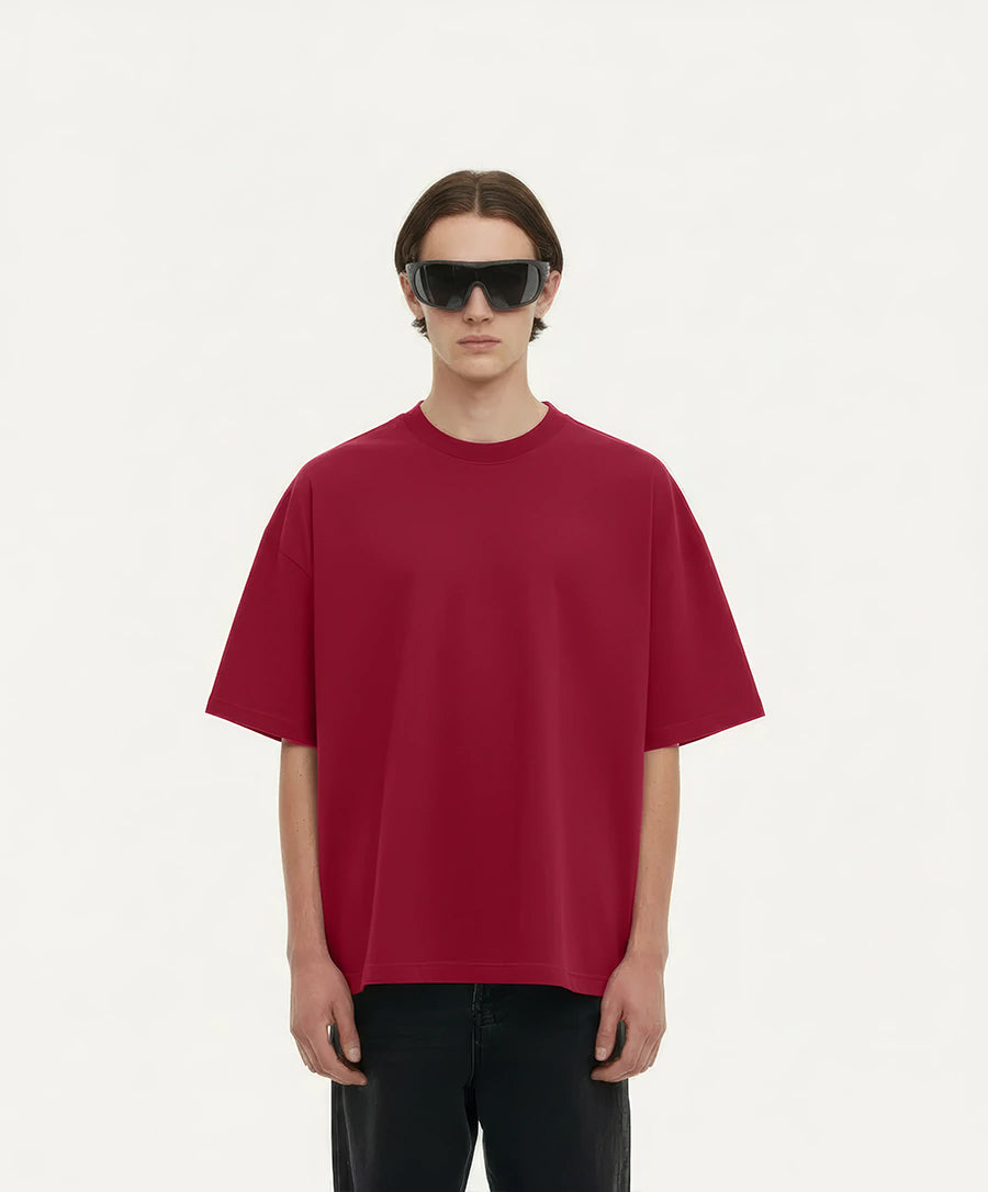 OVERSIZED CLARET RED T-SHIRT