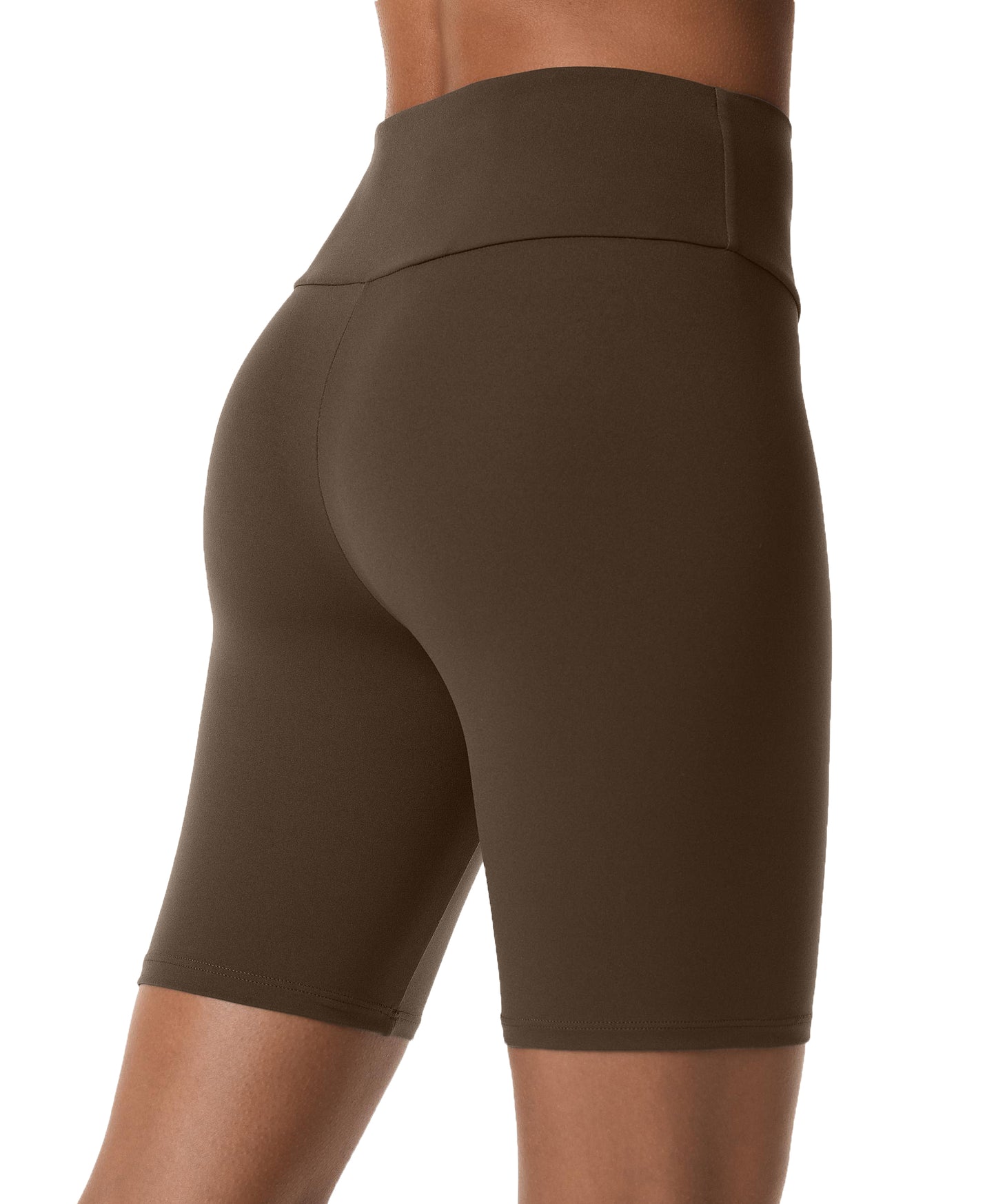 MOCHA BROWN BIKER SHORTS