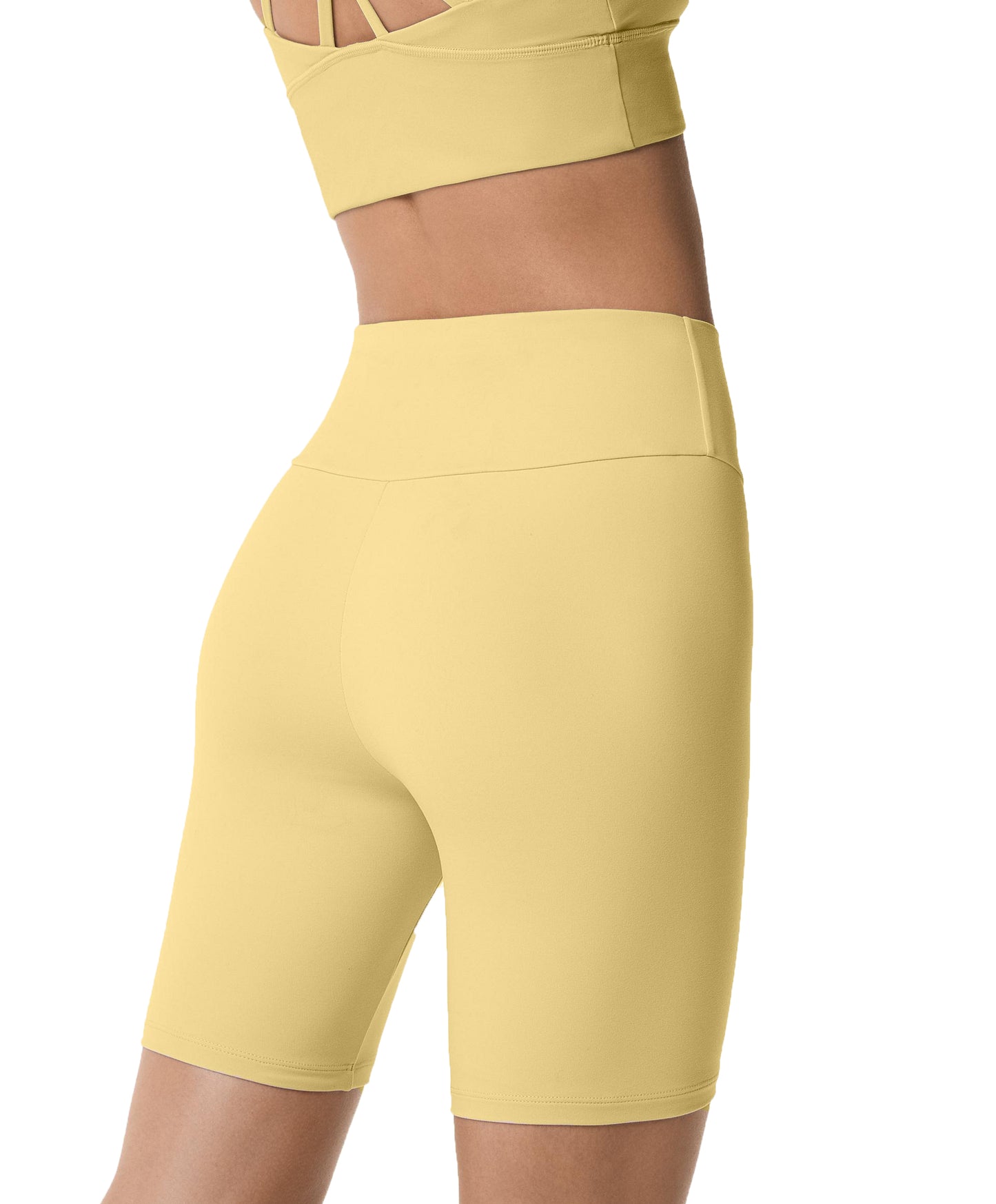 PALE CITRUS BIKER SHORTS