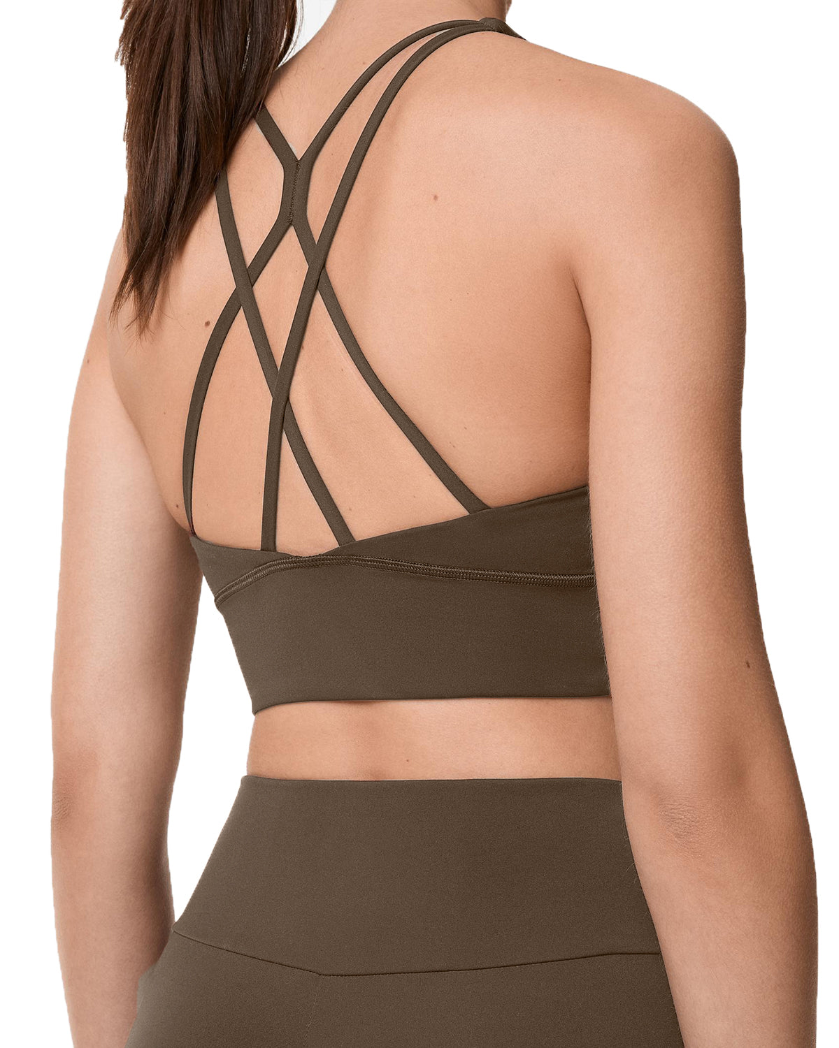 MOCHA BROWN CROSSOVER BRA