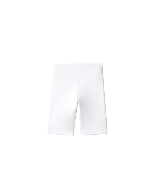 PURE WHITE BIKER SHORTS