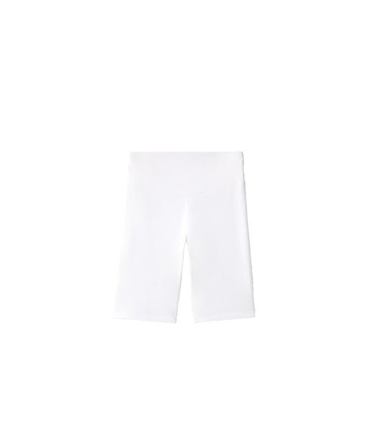 PURE WHITE BIKER SHORTS