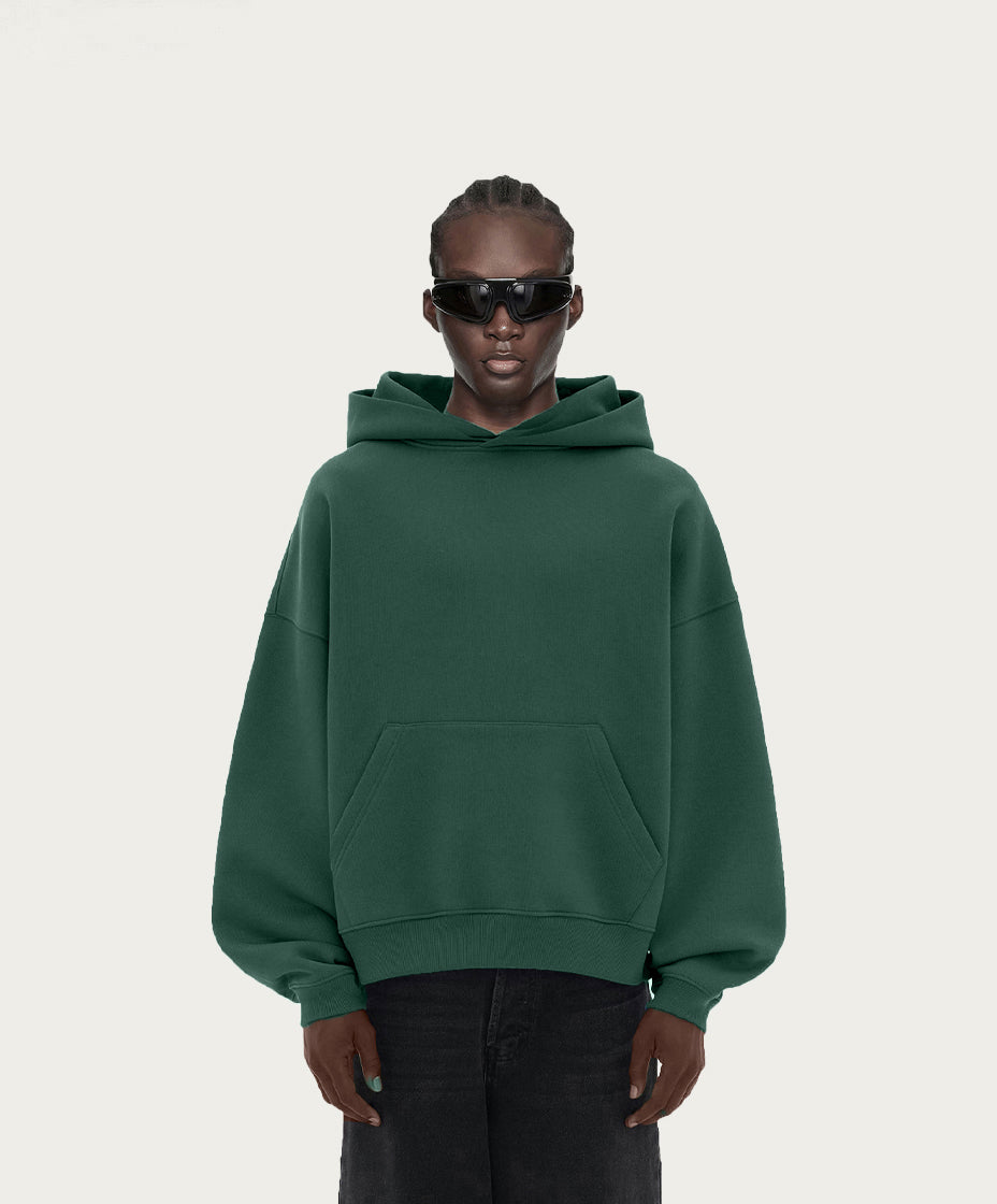 OVERSIZED OXFORD GREEN HOODIE