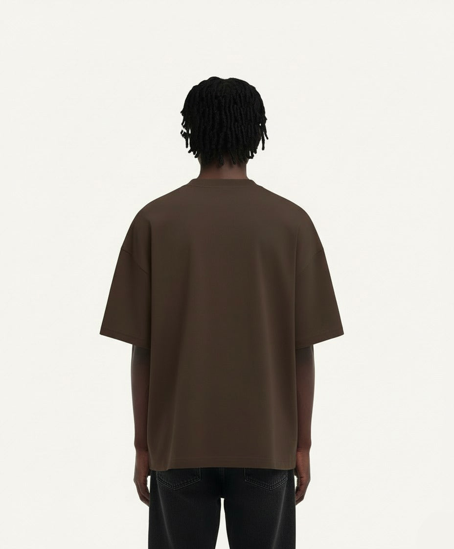 OVERSIZED DARK CHOCOLATE T-SHIRT