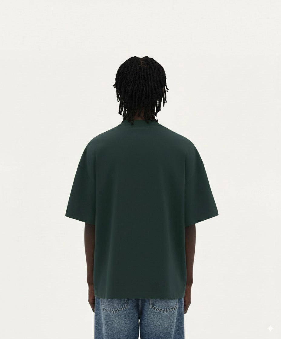 OVERSIZED OXFORD GREEN T-SHIRT