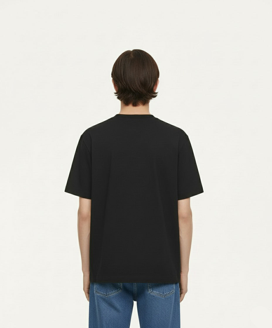 REGULAR SOLID BLACK T-SHIRT