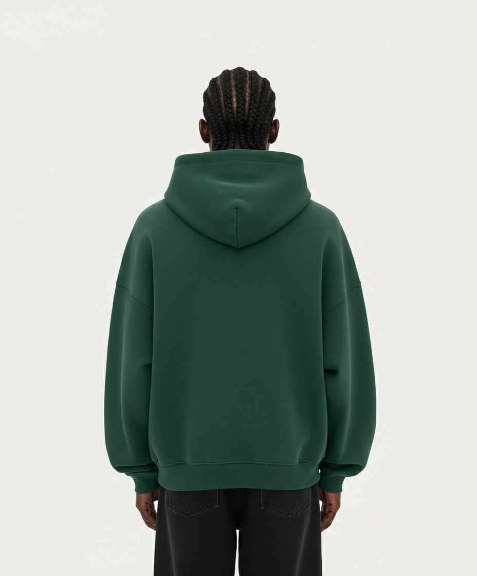 OVERSIZED OXFORD GREEN HOODIE
