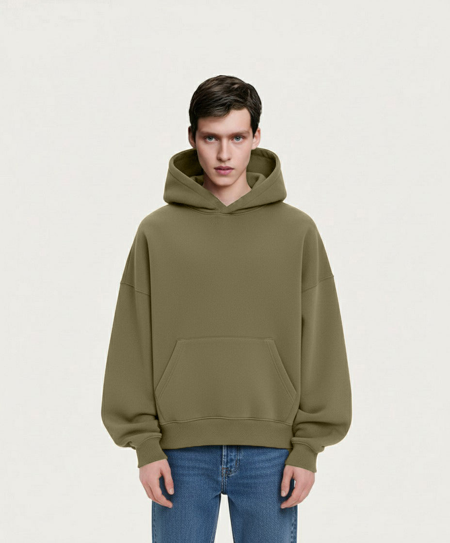 OVERSIZED ARMY OLIVE HOODIE