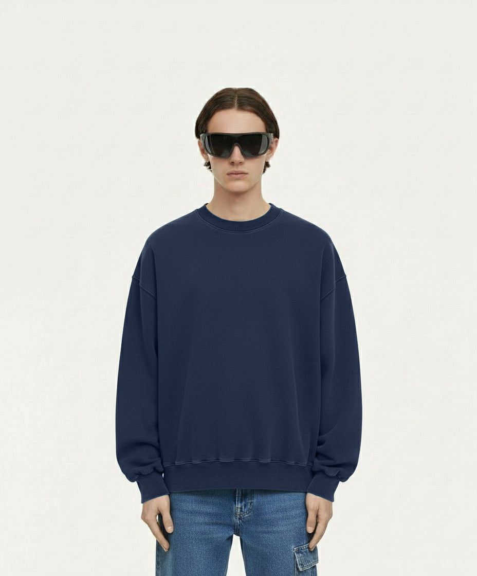 OVERSIZED NAVY BLUE CREWNECK