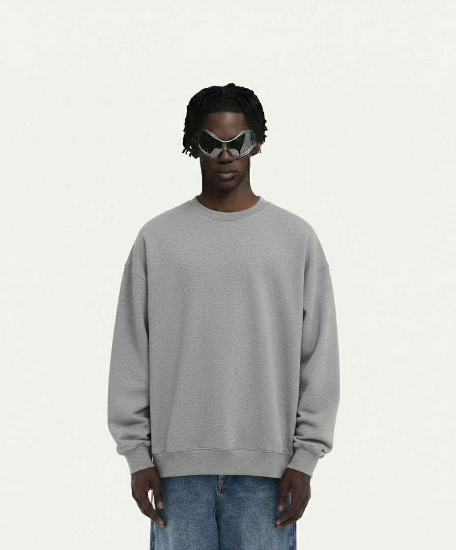 OVERSIZED ASH GRAY CREWNECK