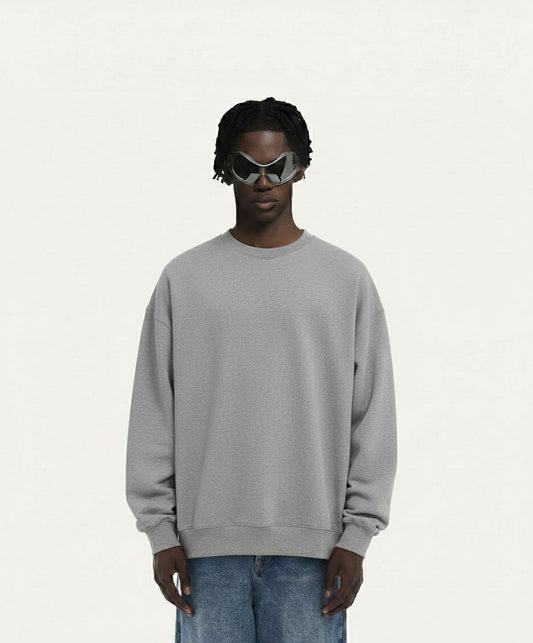OVERSIZED ASH GRAY CREWNECK