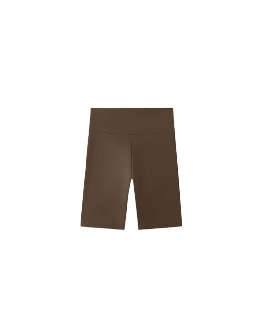 MOCHA BROWN BIKER SHORTS