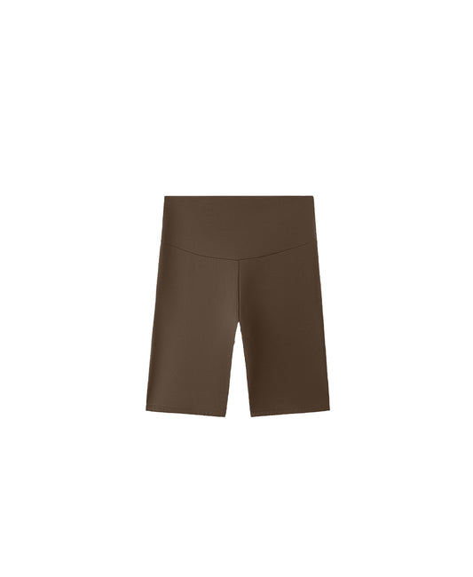 MOCHA BROWN BIKER SHORTS