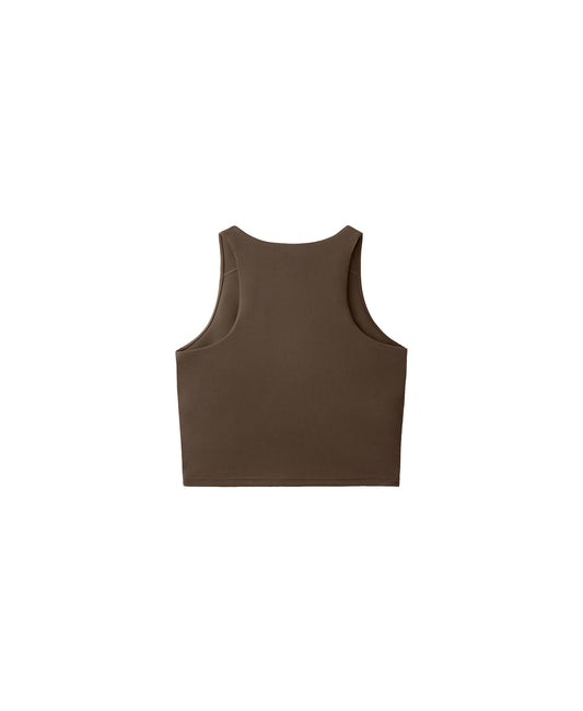 MOCHA BROWN FRAME TANK TOP