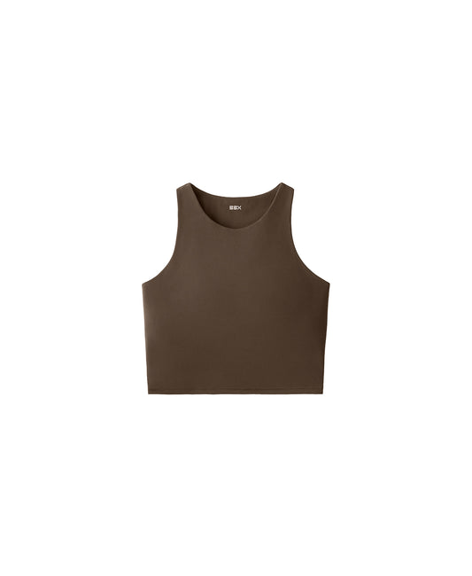 MOCHA BROWN FRAME TANK TOP