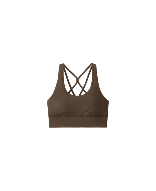 MOCHA BROWN CROSSOVER BRA