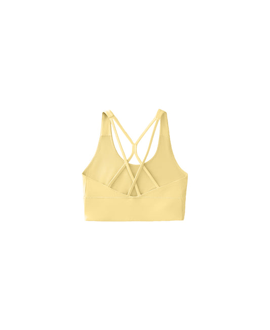 PALE CITRUS CROSSOVER BRA