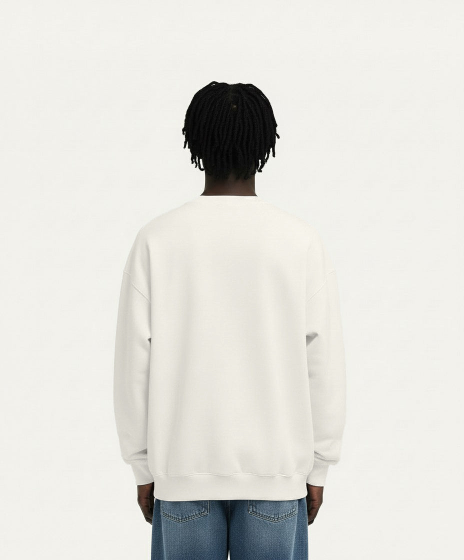 OVERSIZED OFF WHITE CREWNECK