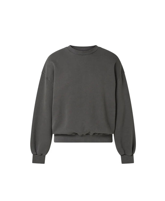 OVERSIZED ANTHRACITE CREWNECK