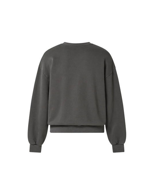 OVERSIZED ANTHRACITE CREWNECK