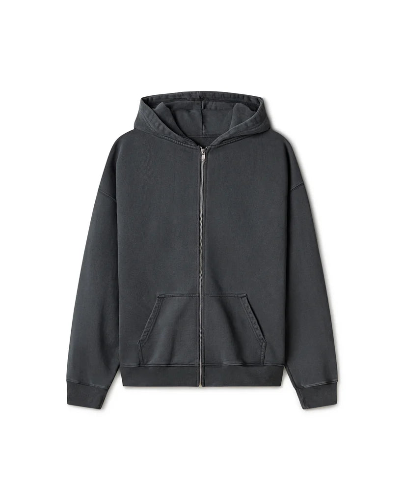 REGULAR ANTHRACITE ZIPPER HOODIE