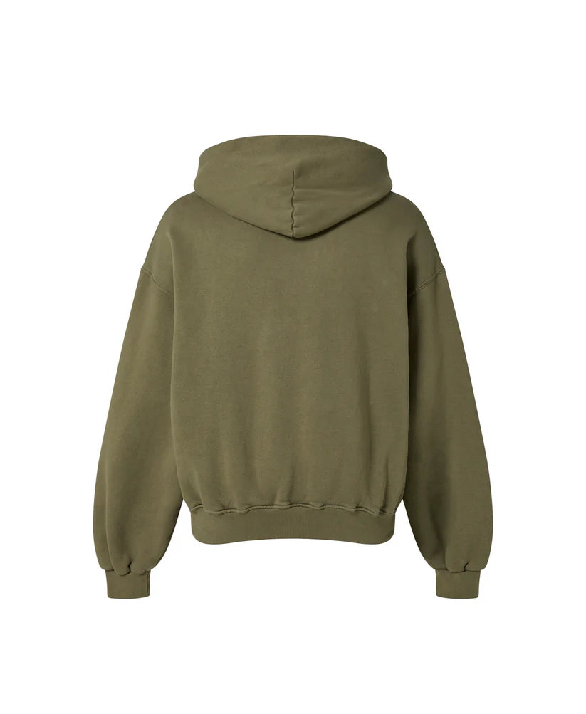 OVERSIZED ARMY OLIVE HOODIE