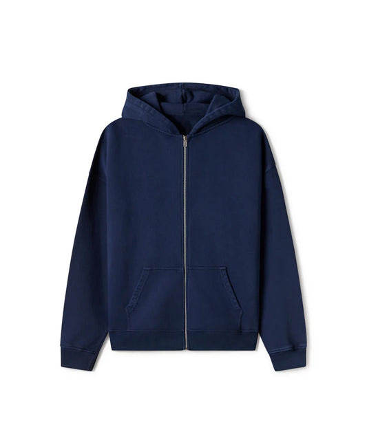 REGULAR NAVY BLUE ZIPPER HOODIE
