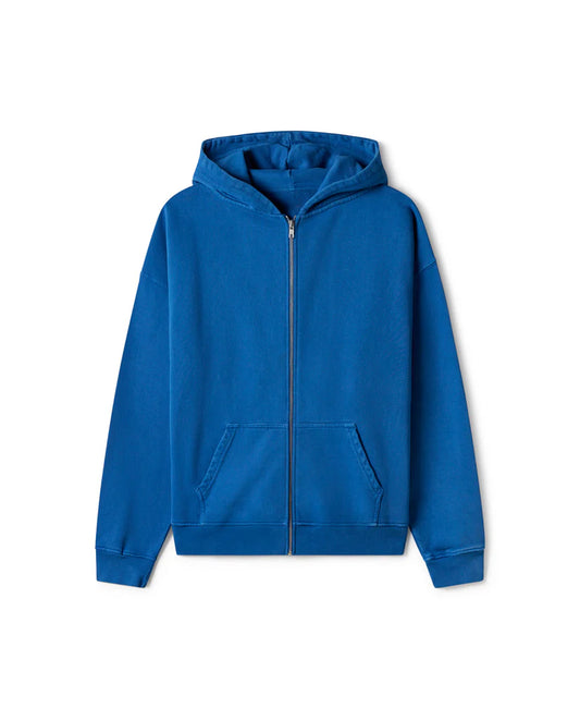 REGULAR OCEAN BLUE ZIPPER HOODIE