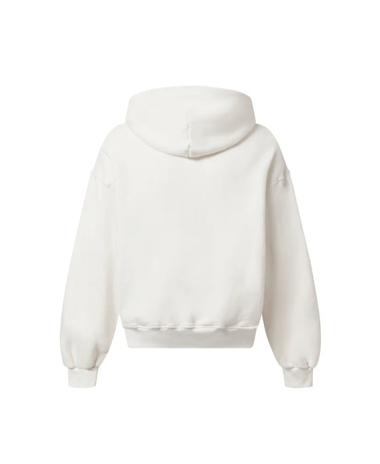 OVERSIZED OFF WHITE ZIPPER HOODIE
