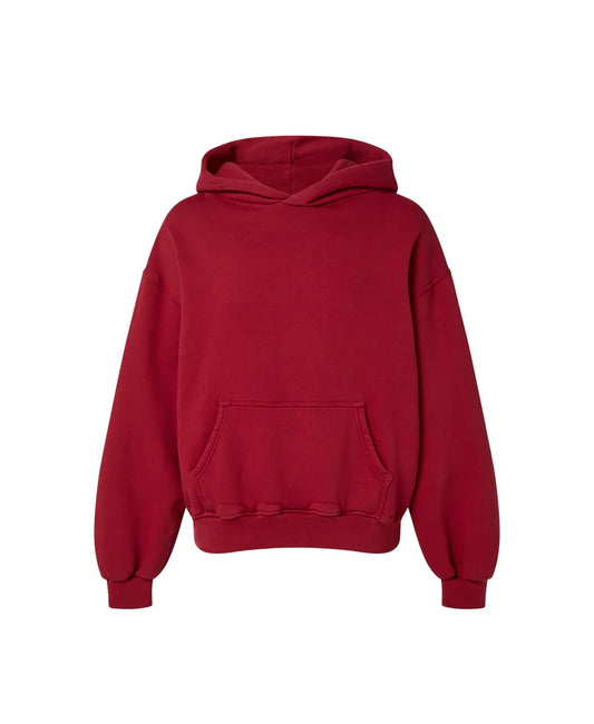 OVERSIZED CLARET RED HOODIE