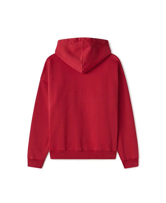 REGULAR SCARLET RED ZIPPER HOODIE