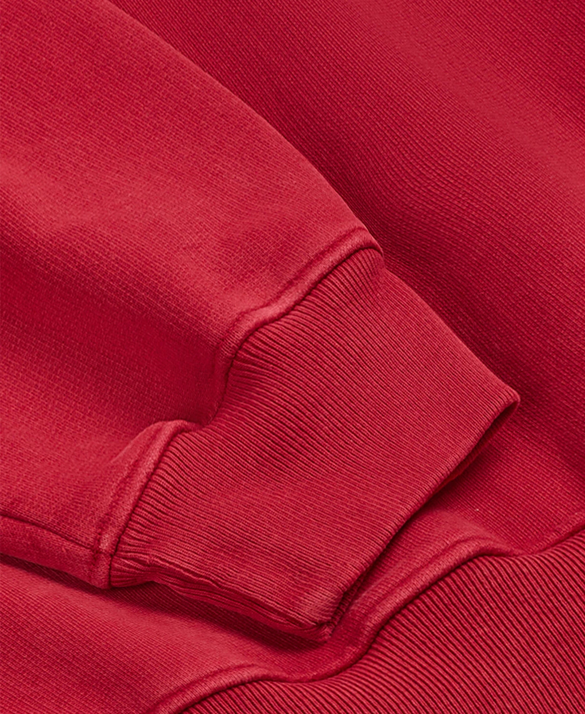 REGULAR SCARLET RED ZIPPER HOODIE