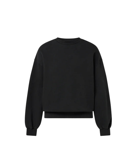 OVERSIZED SOLID BLACK CREWNECK