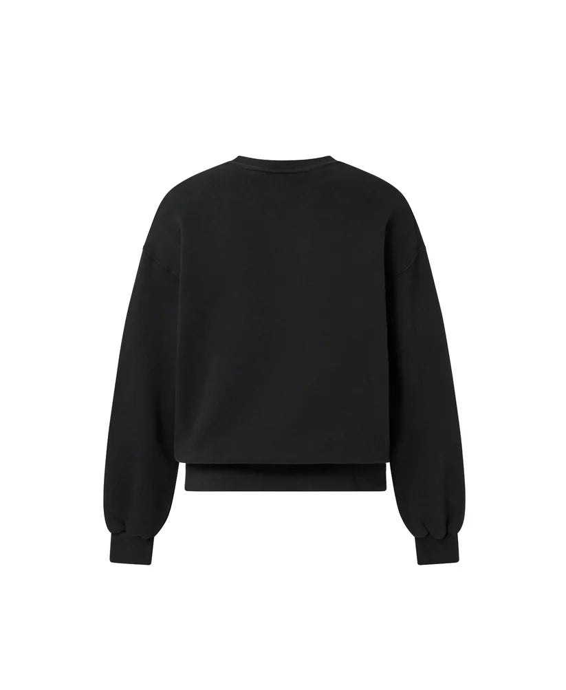OVERSIZED SOLID BLACK CREWNECK