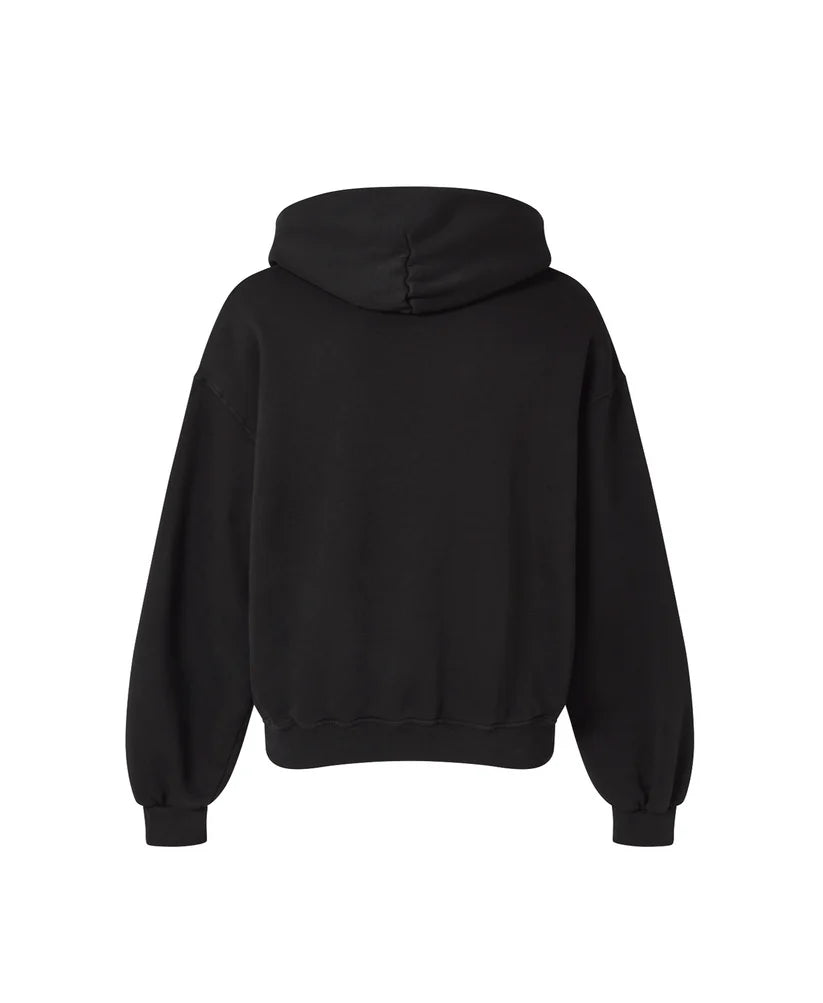 OVERSIZED SOLID BLACK HOODIE