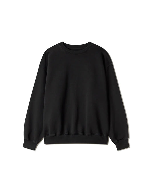 REGULAR SOLID BLACK CREWNECK
