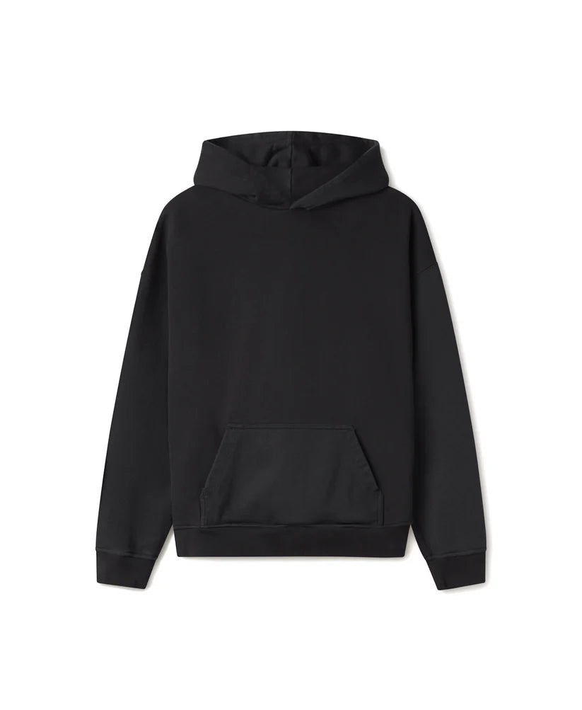 REGULAR SOLID BLACK HOODIE