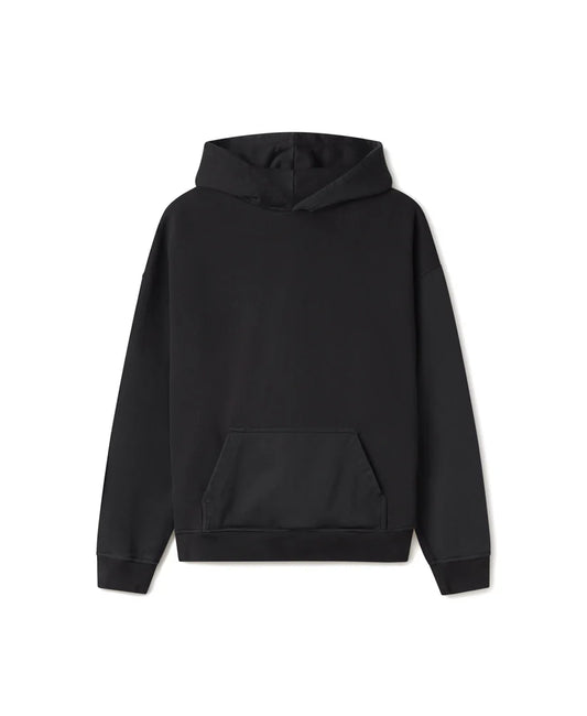 REGULAR SOLID BLACK HOODIE
