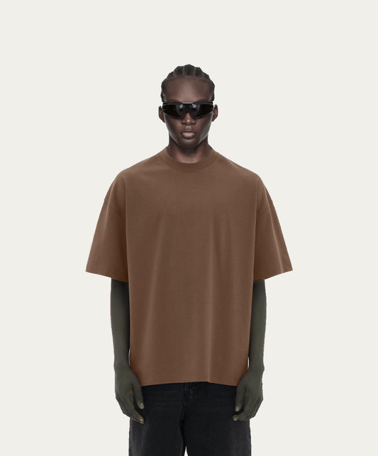 OVERSIZED MOCHA BROWN T-SHIRT