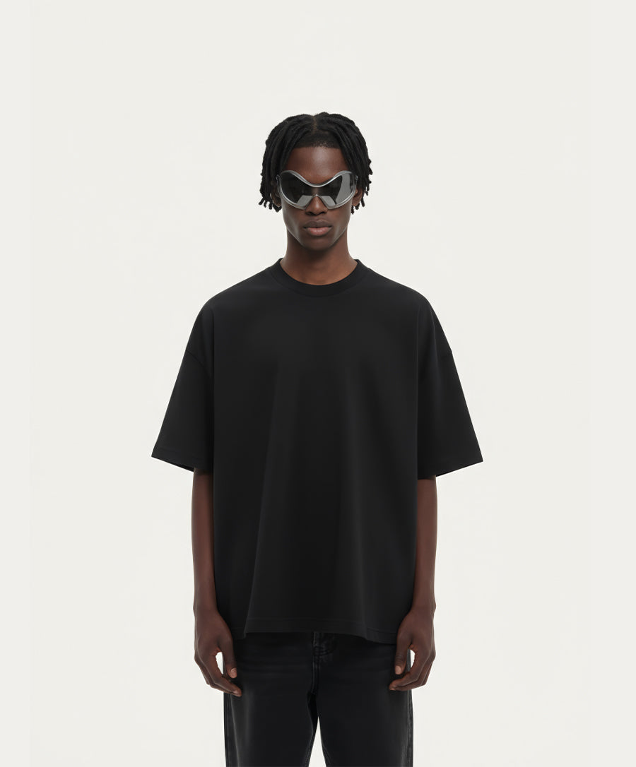 OVERSIZED SOLID BLACK T-SHIRT