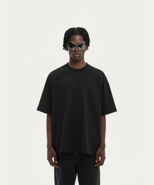 OVERSIZED SOLID BLACK T-SHIRT