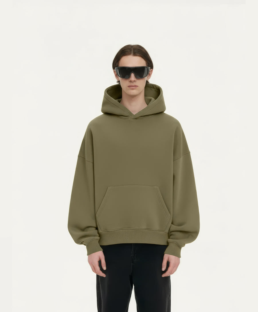 OVERSIZED ARMY OLIVE HOODIE
