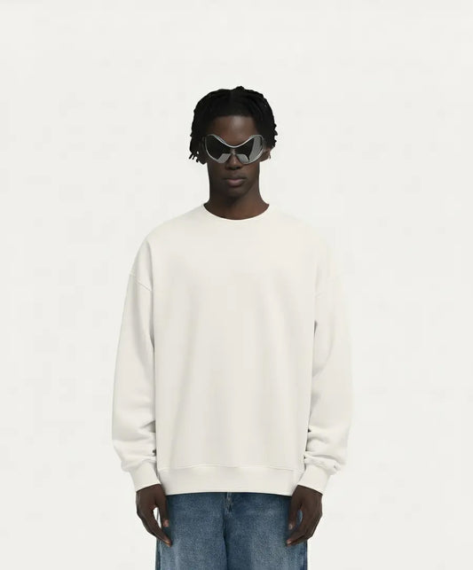OVERSIZED OFF WHITE CREWNECK