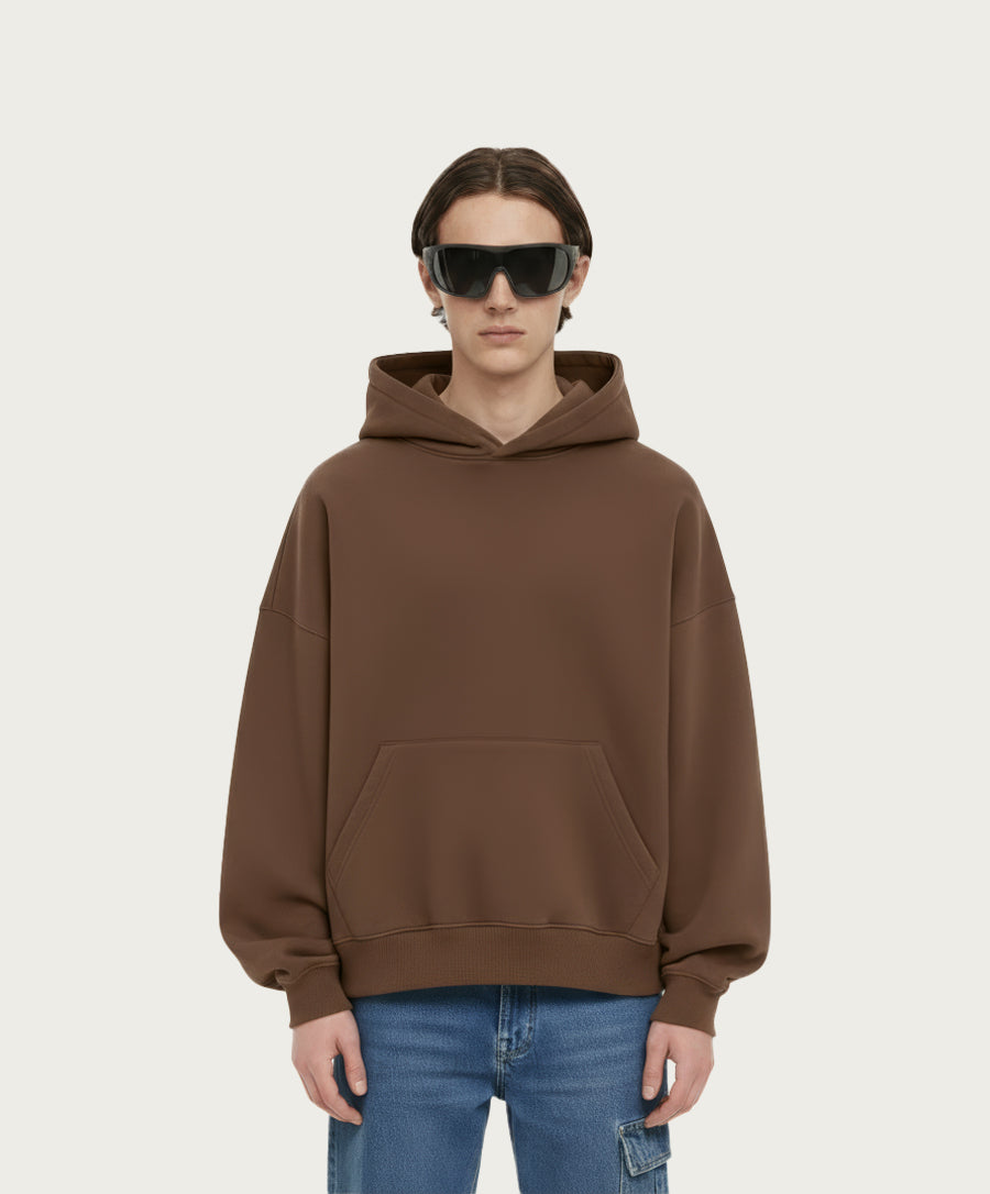 OVERSIZED MOCHA BROWN HOODIE