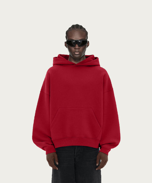 OVERSIZED CLARET RED HOODIE