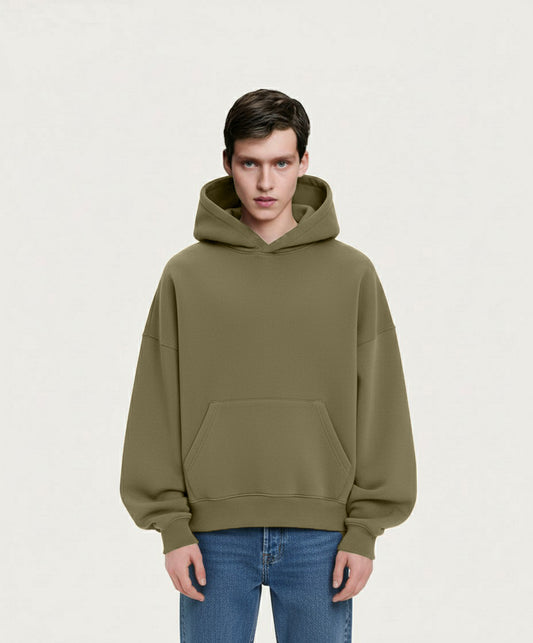 OVERSIZED ARMY OLIVE HOODIE